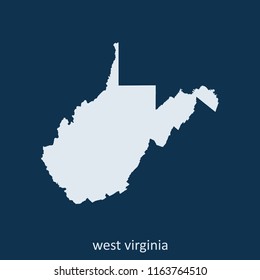 West Virginia map vector