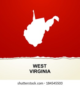West Virginia map vector background