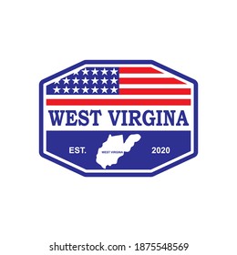 West Virginia Map Vector , United States Logo