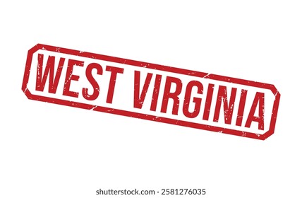 WEST VIRGINIA Red rubber stamp on white background. WEST VIRGINIA stamp sign. WEST VIRGINIA stamp.