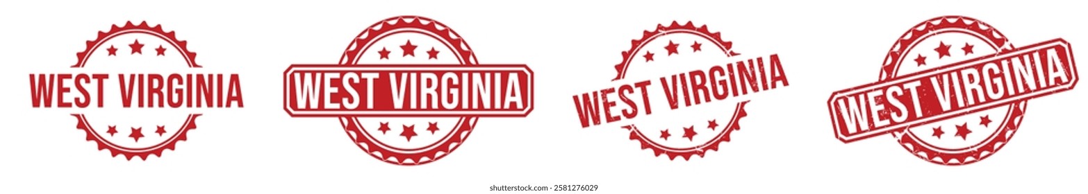 WEST VIRGINIA rubber stamp vector illustration on white background