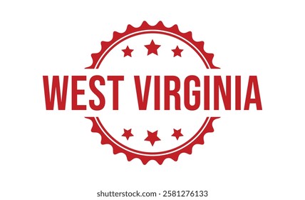 WEST VIRGINIA rubber stamp vector illustration on white background