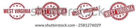 WEST VIRGINIA rubber stamp vector illustration on white background