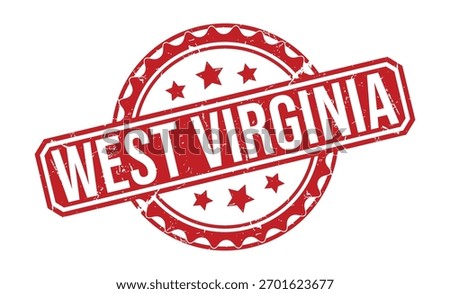 WEST VIRGINIA rubber stamp vector illustration on white background