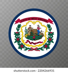 West Virginia state flag. Vector illustration.