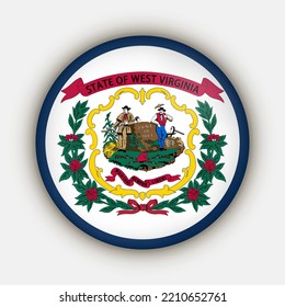 West Virginia State Flag. Vector Illustration.