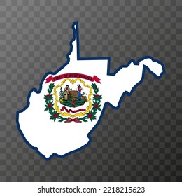 West Virginia State Flag. Vector Illustration.