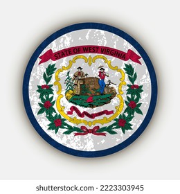 West Virginia state flag. Vector illustration.