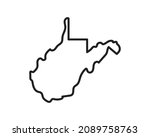 West Virginia state icon. Pictogram for web page, mobile app, promo. Editable stroke.