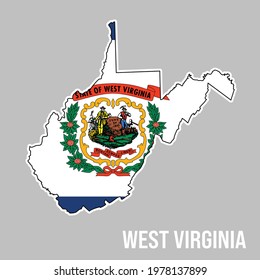 West Virginia State Silhouette Flag Stock Vector (Royalty Free ...