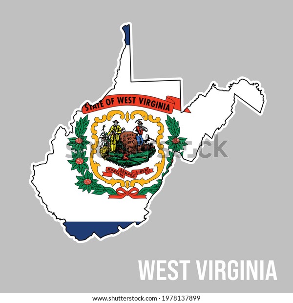 West Virginia State Silhouette Flag Stock Vector (Royalty Free ...