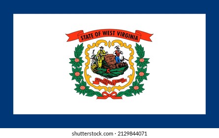 West Virginia US State Vector Illustration