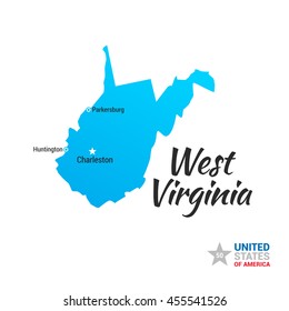 West Virginia USA State Map
