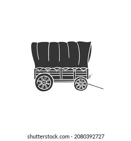 West Wagon Icon Silhouette Illustration. Vehicle Vector Graphic Pictogram Symbol Clip Art. Doodle Sketch Black Sign.