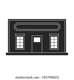 West wild building vector black icon. Vector illustration western houseon white background. Isolated black illustration icon of west wild building.