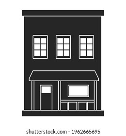West wild building vector black icon. Vector illustration western houseon white background. Isolated black illustration icon of west wild building.