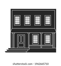 West wild building vector black icon. Vector illustration western houseon white background. Isolated black illustration icon of west wild building.