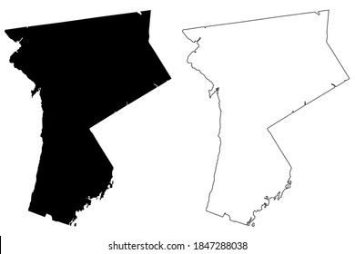 Westchester County, New York State (U.S. county, United States of America, USA, U.S., US) map vector illustration, scribble sketch Westchester map