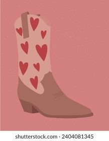 wester country cowgirl heart boots