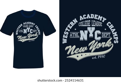 western academy champs t-shirt design