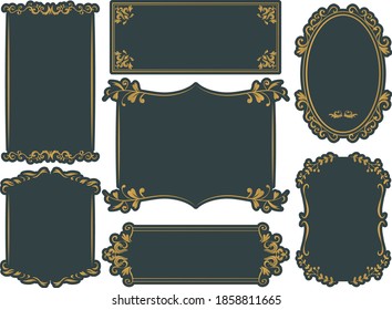 Western antique frame material set