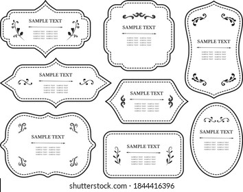 Western antique illustration material set
