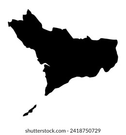 Western Area Rural District map, administrative division of Sierra Leone. Vector illustration.