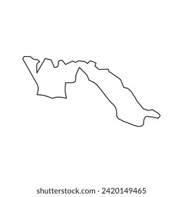 Western Area Urban District map, administrative division of Sierra Leone. Vector illustration.