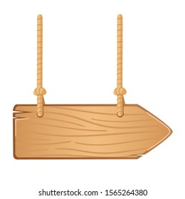 Western arrow signboards with ropes vector.