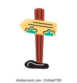 western arrow wooden signal icon