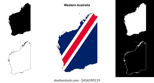 Westaustralien - leere Umrisskarte