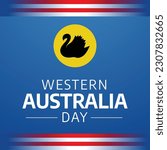 western australia day design template for celebration. western australia flag. swan of western australia day. australia vector. flat vector design.