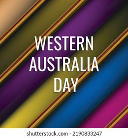 Western Australia Day. Geometric Design Suitable For Greeting Card Poster And Banner