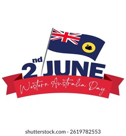 Western Australia Day vector. Public holiday in Western Australia Poster, first Monday in June.