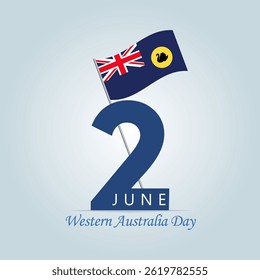 Western Australia Day vector. Public holiday in Western Australia Poster, first Monday in June.