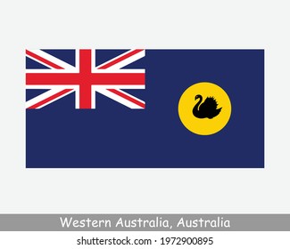 Western Australia Flag. Flag of WA, AU. Australian State Banner. EPS Vector Illustration File