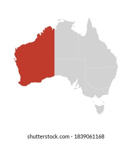 Western Australia Highlighted on Australia Map Eps 10