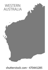 Western Australia Map grey