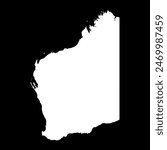 Western Australia Map, state of Australia. Vector Illustration.