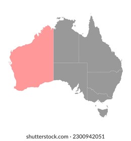 Western Australia Map, state of Australia. Vector Illustration.