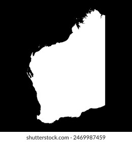 Western Australia Map, state of Australia. Vector Illustration.