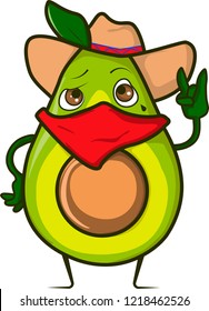 Western Avocado Character