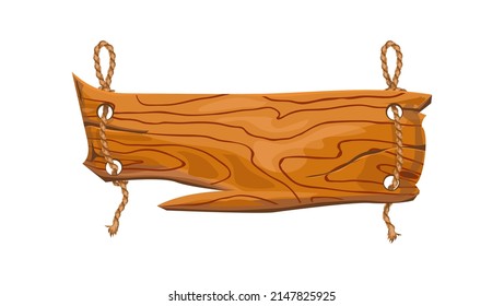 Western billboard. Wooden notice of saloon, vector icon isolated on white background