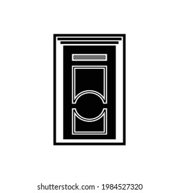 western black door vector icon