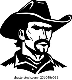 Western | Black and White Vector illustration