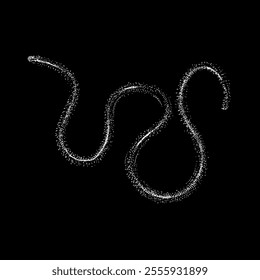 western blind snake hand drawing vector isolated on black background.