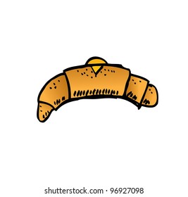 western bread food with color - vector illustration