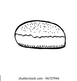 western bread food - vector illustration