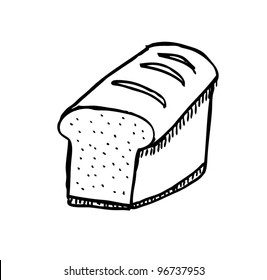 western bread food - vector illustration