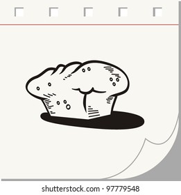 western bread food - vector illustration